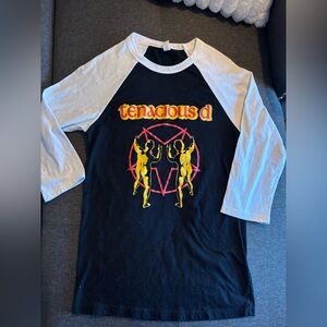 Tenacious D Black and White Raglan Tee